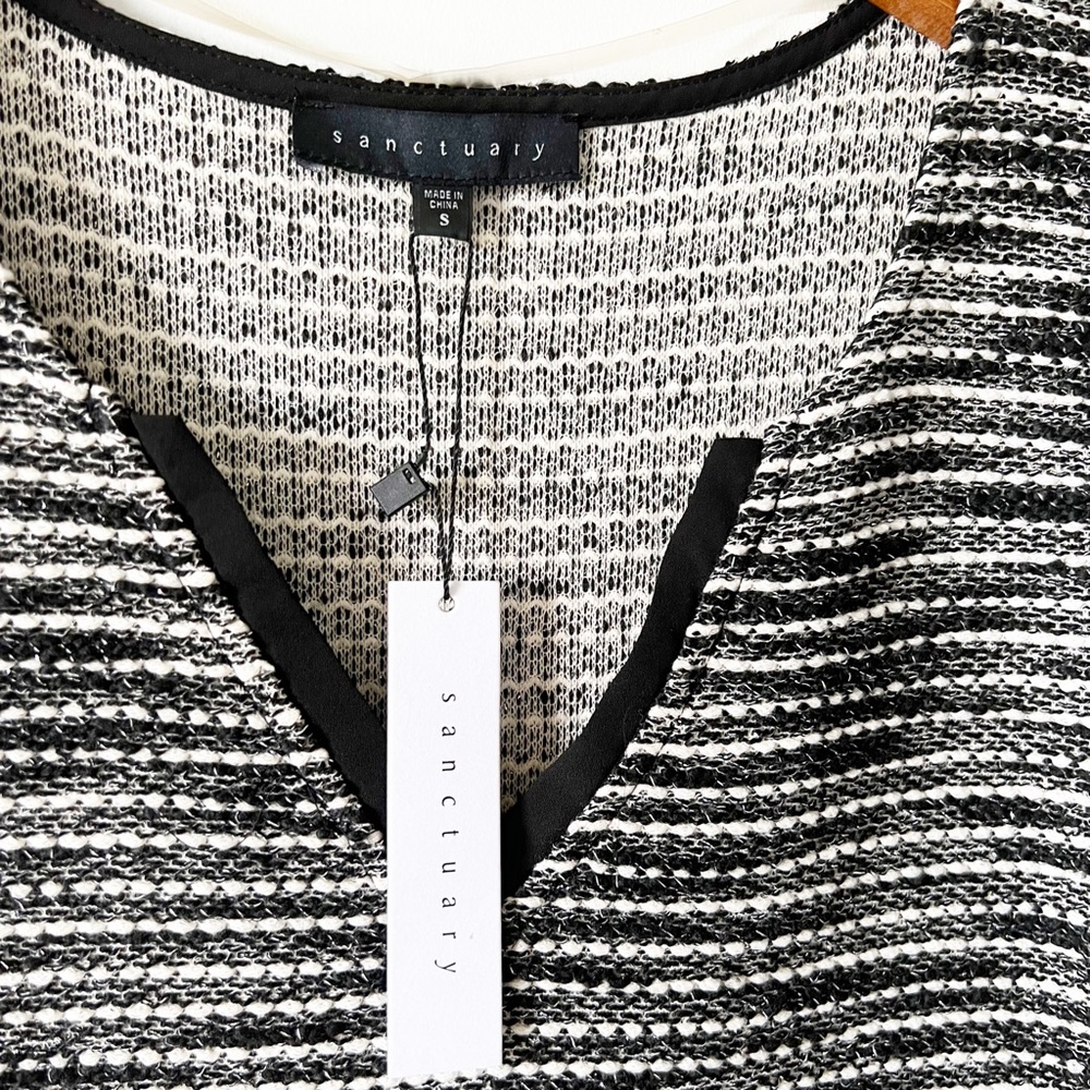 NEW Sanctuary Tweed Shimmer Multimedia Top • Small - Picture 2 of 7